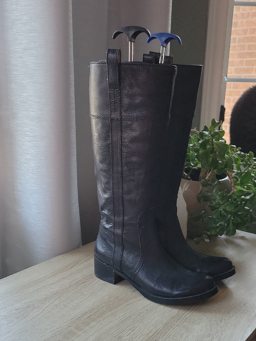 Lucky Brand Black Over-the-Knee Leather Boots
